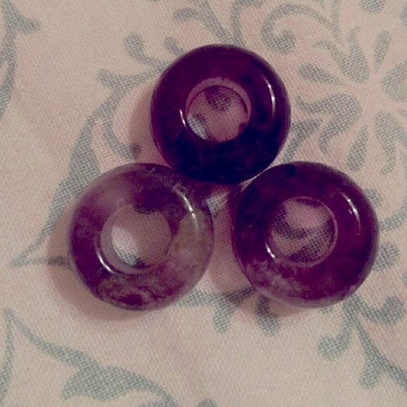 GENUINE AMETHYST ABACUS CHARM BEAD - Picture 3 of 5